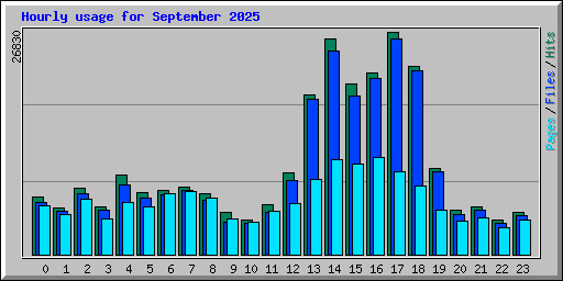 Hourly usage for September 2025
